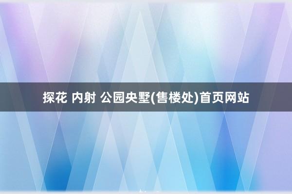 探花 内射 公园央墅(售楼处)首页网站