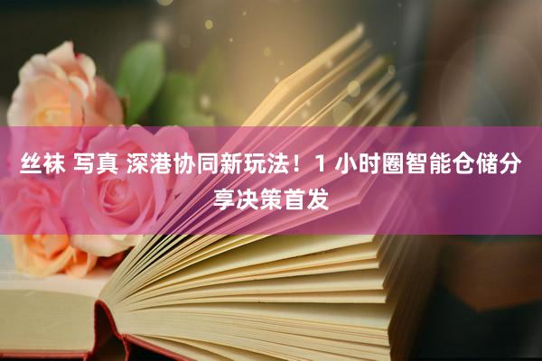 丝袜 写真 深港协同新玩法！1 小时圈智能仓储分享决策首发