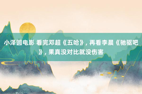 小泽圆电影 看完邓超《五哈》， 再看李晨《驰驱吧》， 果真没对比就没伤害