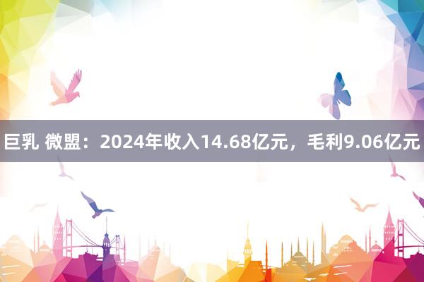 巨乳 微盟：2024年收入14.68亿元，毛利9.06亿元